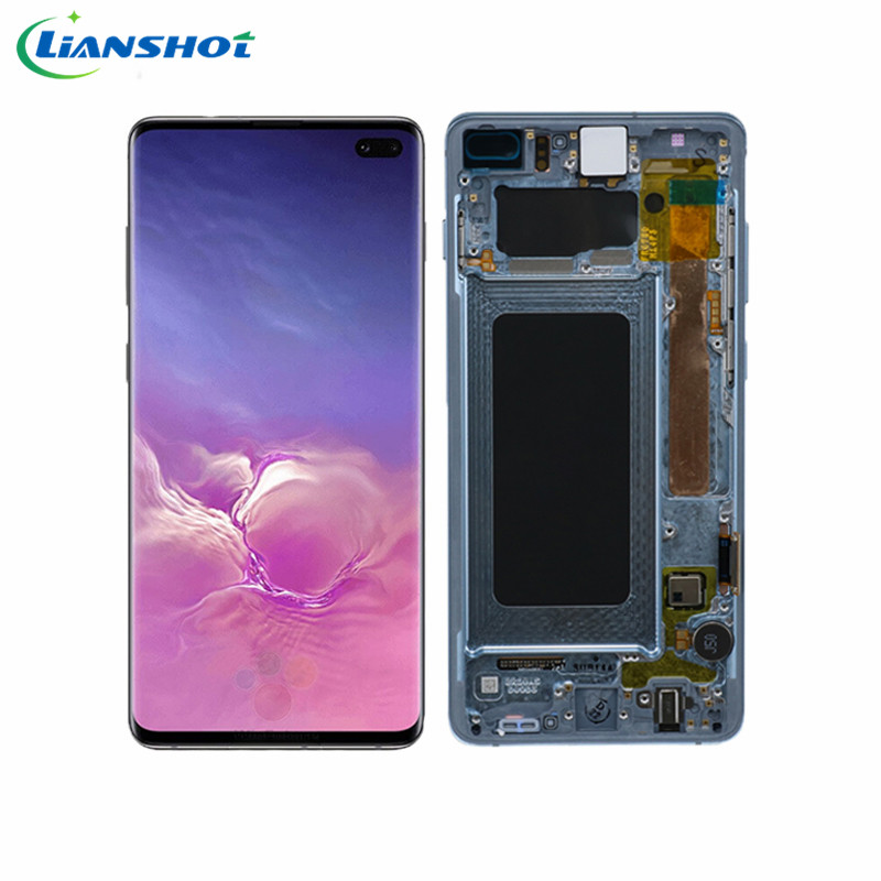 Оригинальный ЖК-дисплей для Samsung Galaxy S10 plus G975F G975W G9750, ЖК-дисплей для S10 plus, сенсорный экран с заменой рамки