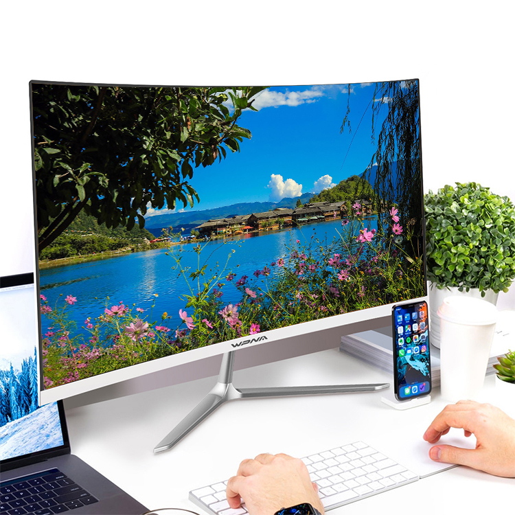 I5 9400 23,8 дюймов изогнутый экран компьютера Белый Все в одном ПК для офиса работы дома развлечения