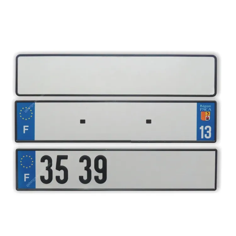 Custom France Blank Car License Plate Number Plate Reflective Film