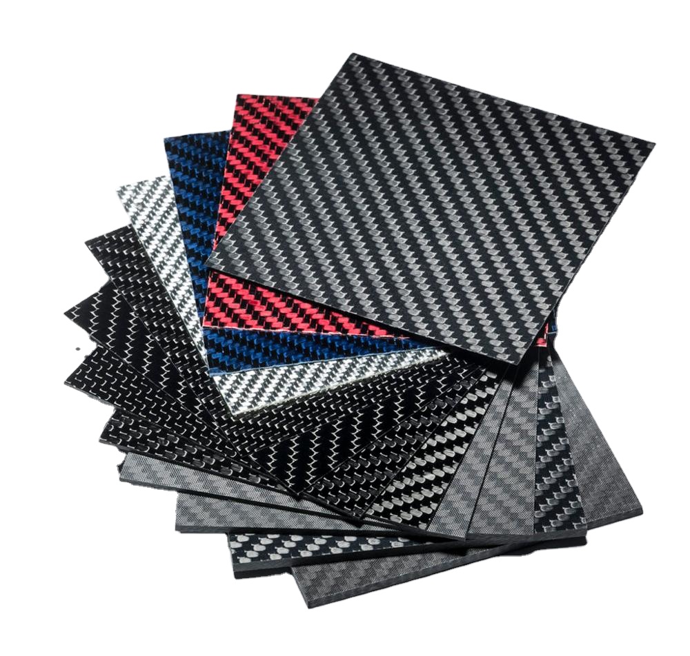 SW high strength colorful flexible 3k sheet plate carbon fiber sheet fabric