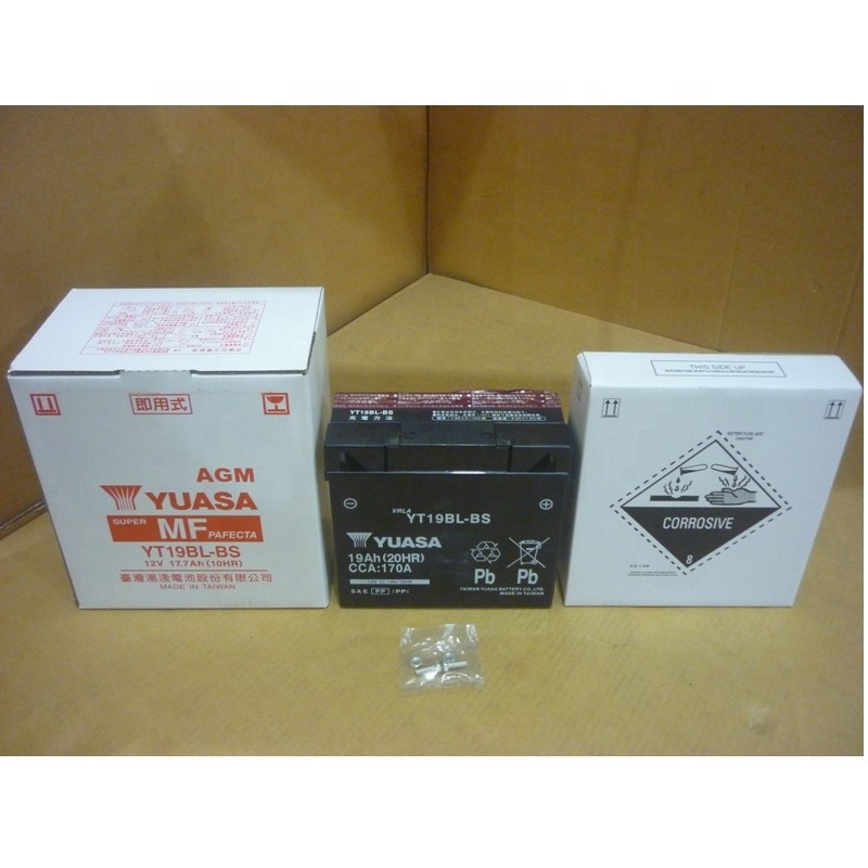 Motorcycle Battery YT19BL-BS for Yuasa (Made in Taiwan)