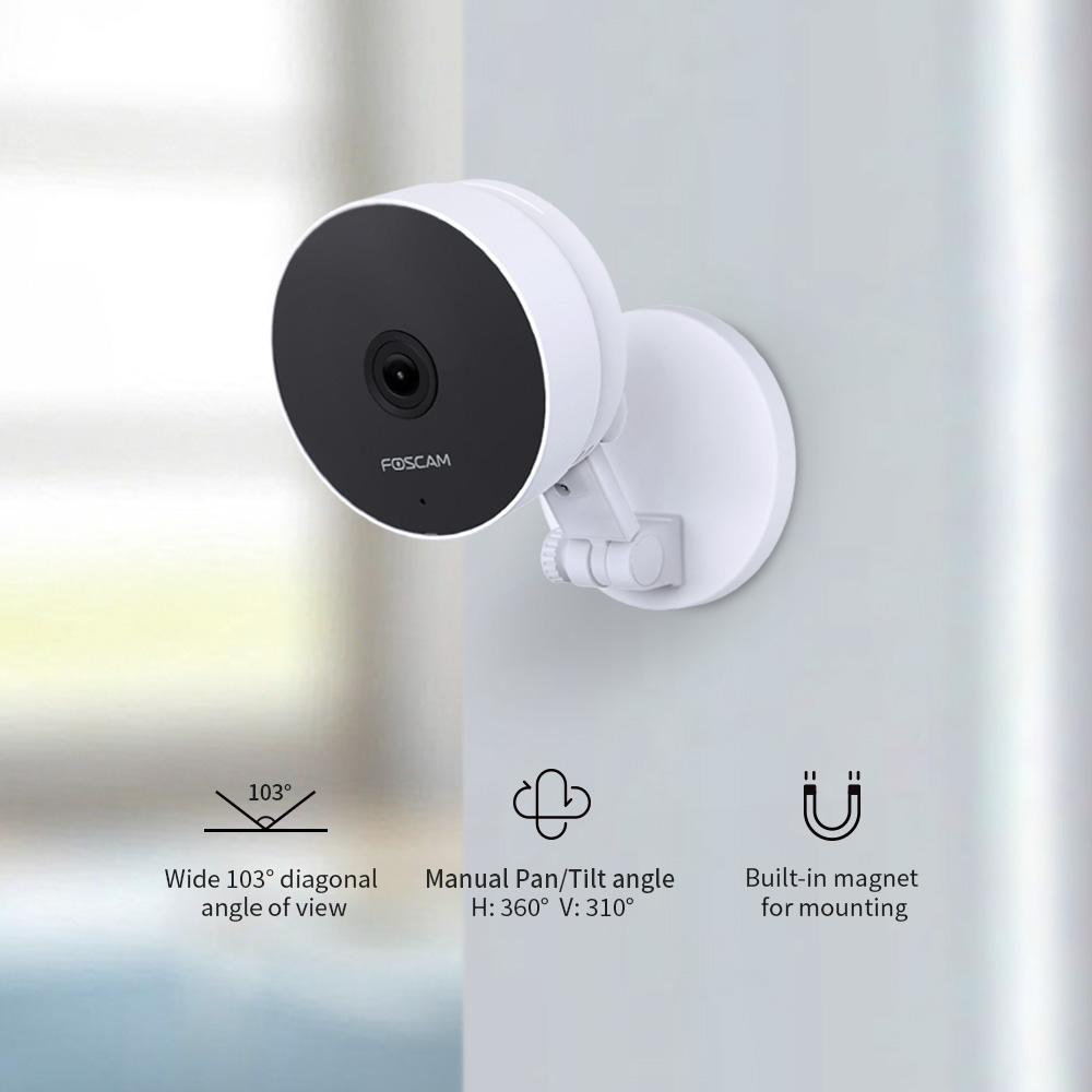 Foscam home security wireless camera indoor 2MP 2 way audio mini camera
