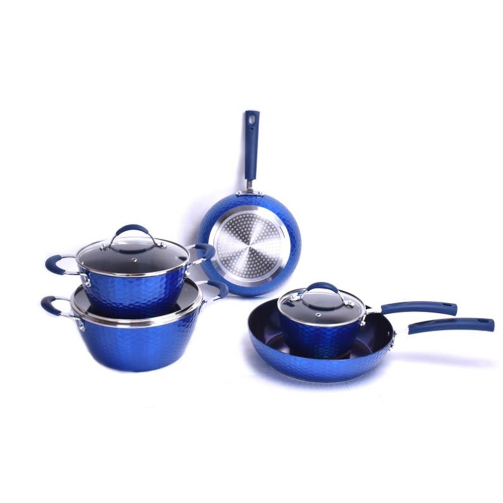 Factory Supply 7pcs Pressed Aluminum Ceramic Non-stick Coating Cookware Set