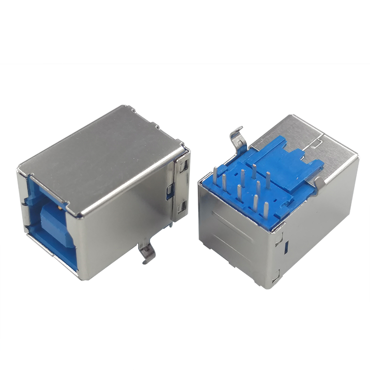 usb 3.0 type b 90 degree right angle 9 pins panel mounting connector