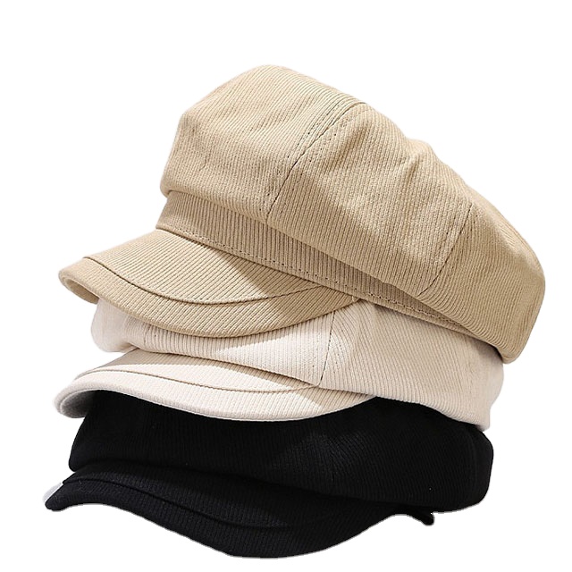 European And American Retro Light Board Octagonal Hat British Newsboy Hat Simple Painter Female Beret