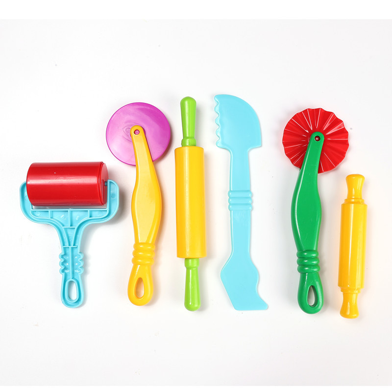 Cross-border 6-piece Roller Children's Set Toy plasticine Color Mold Handmade DIY Colored Clay Tool