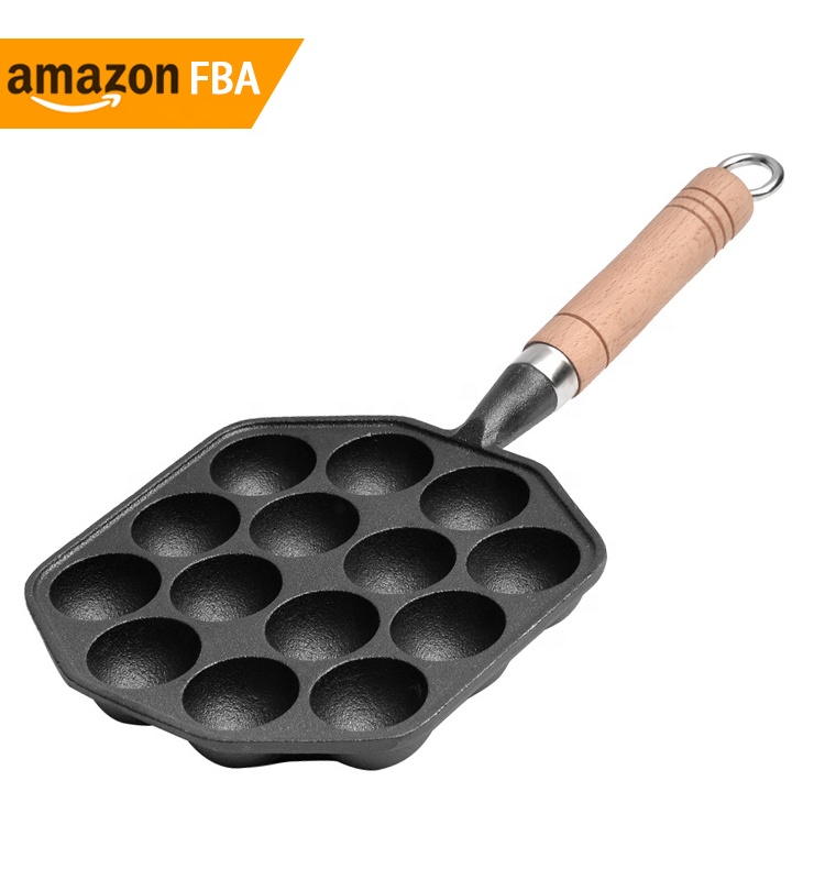 Новинка 2023 г., коммерческая чугунная посуда Takoyaki Pan
