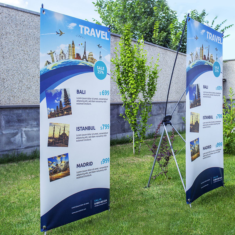 Наружная реклама x баннер размер 60x160 см 80x180 см x-баннер дисплей стенд