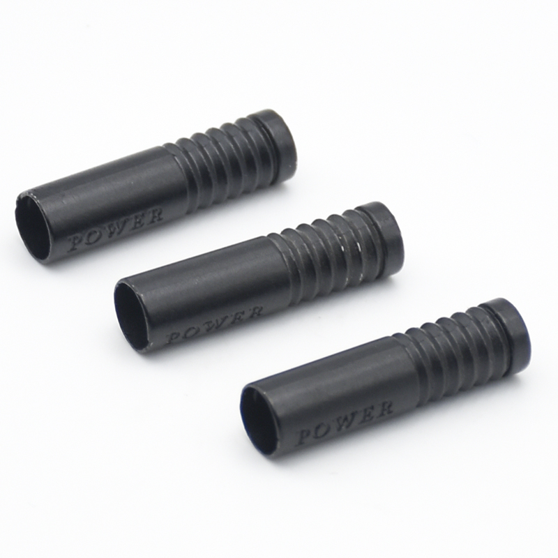new high quality custom printing LOGO black color cord ends for garments