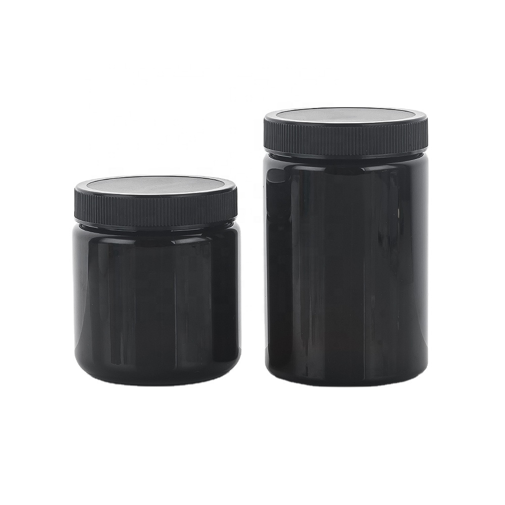 BPA free Factory 250cc 350cc PET plastic food grade protein powder jars milk powder can
