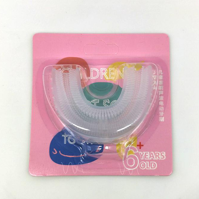 Food Grade 360 Degree 6-12 Years Old Children U Shape Liquid Silicone Brush Head