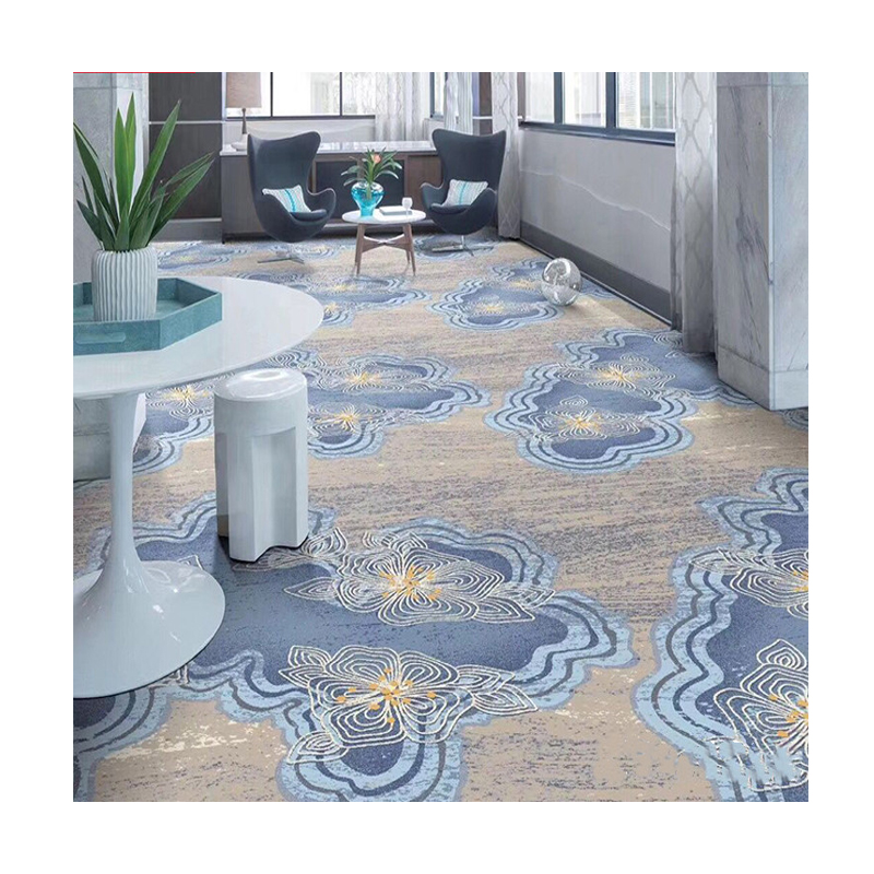 Nylon carpet manufacturer customized pattern fireproof broadloom modern printed wall to wall hotel carpet nylon carpet