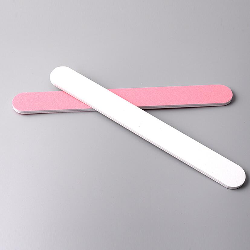 hot sale professional nail supplies sanding emery boards disposable logo printed 100 180 grit nail file