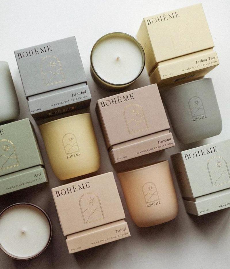 Reusable Candle Gift Box Set Packaging Rigid Candle Aromatherapy Boxes Packaging Luxury Candle Box Packaging