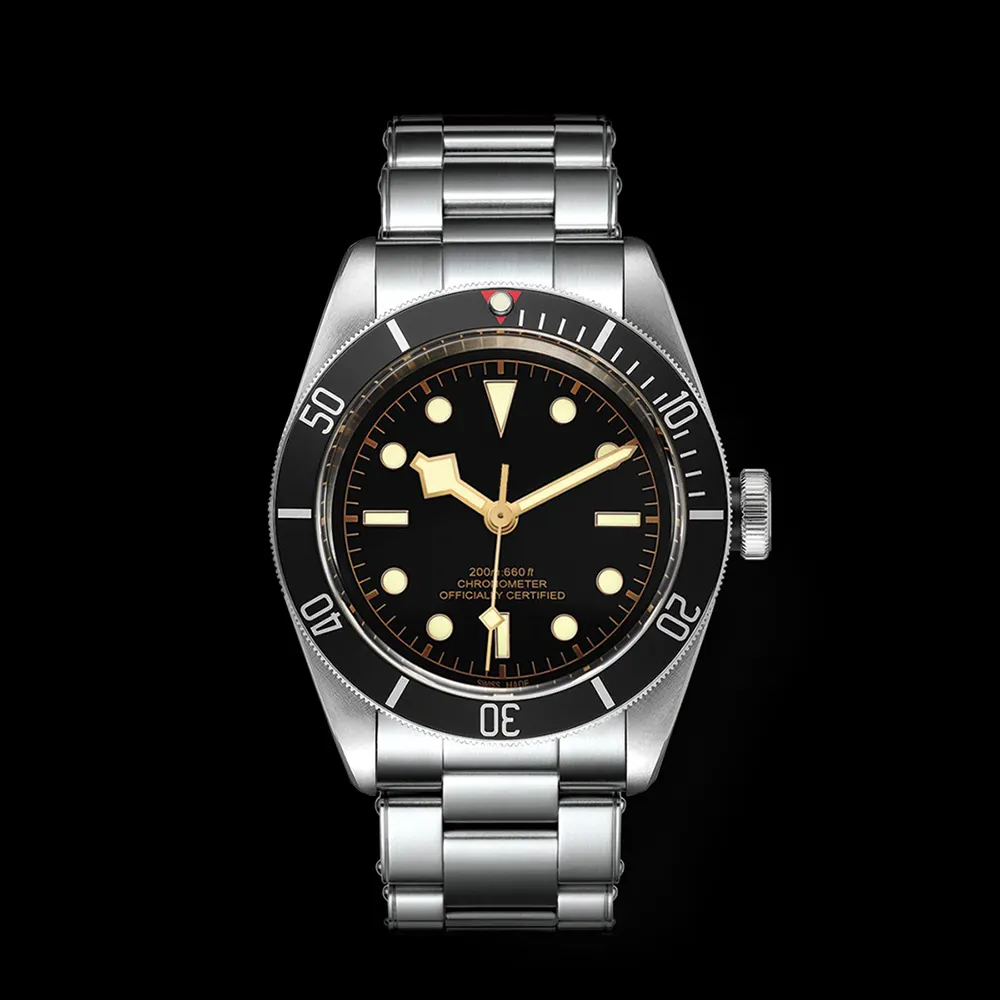 Wholesale 1pcs custom logo high quality low moq 200m nh35 mechanical automatic diving diver stainless steel men watch for sale