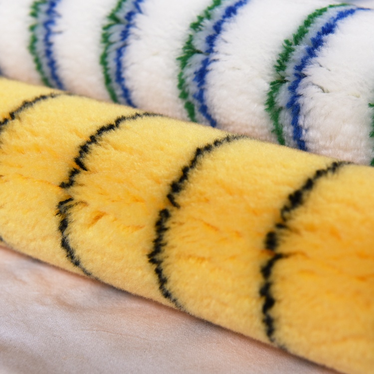Stripe acrylic paint roller fabric warp knitting fleece Fabric