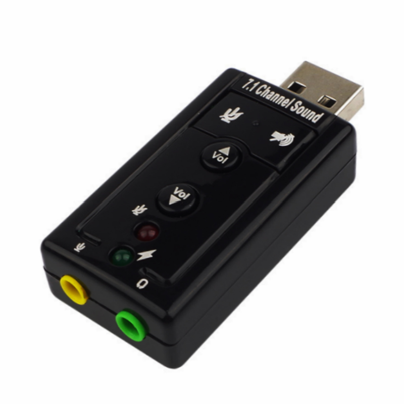 Внешний USB 2,0 Звуковая карта 7,1 канал 3D аудио адаптер конвертер D объемное звучание с кнопкой управления звуковая карта