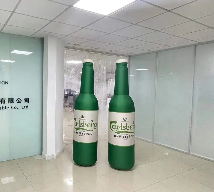 Customized giant airtight inflatable bottles for advertising for sale