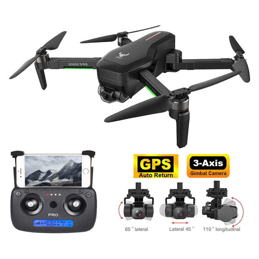 Новое поступление Sg906Pro 2 Квадрокоптер 3-осевому гидростабилизатору stablizited 4K Gps для квадрокоптеров с безщеточным мотором 1200 м дальность управления Vs Mavic 2 Pro