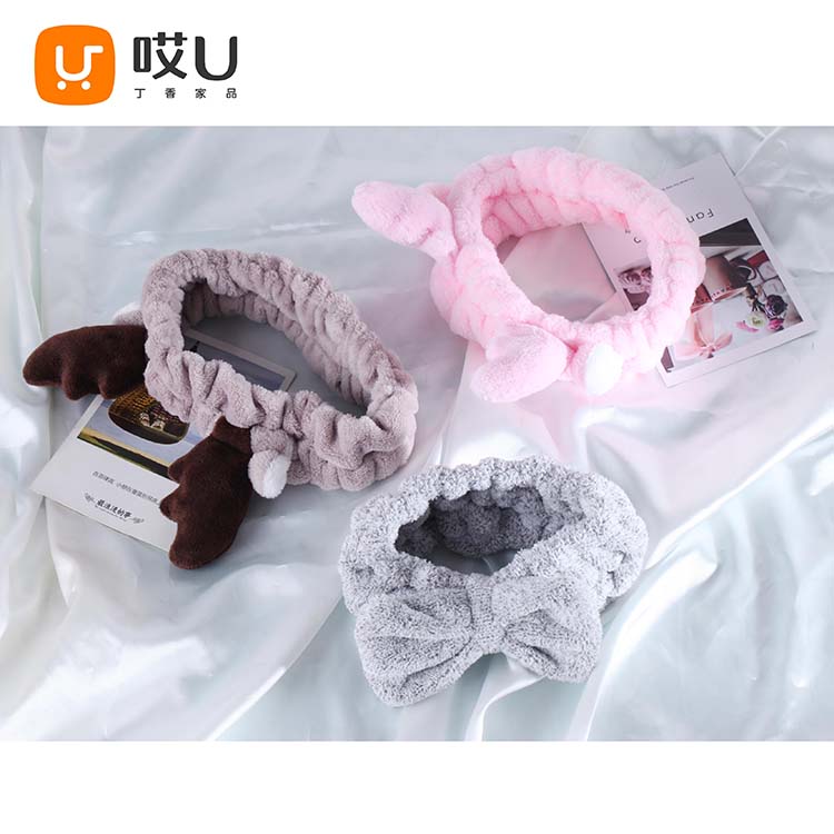 Бесплатная доставка, Заводская оптовая продажа, повязки на голову Hey Lilac с бантом для спа-процедур, эластичная повязка на голову для макияжа лица