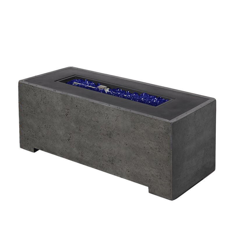 Rectangular Concrete Propane Gas Garden Outdoor Gass Fire Pit