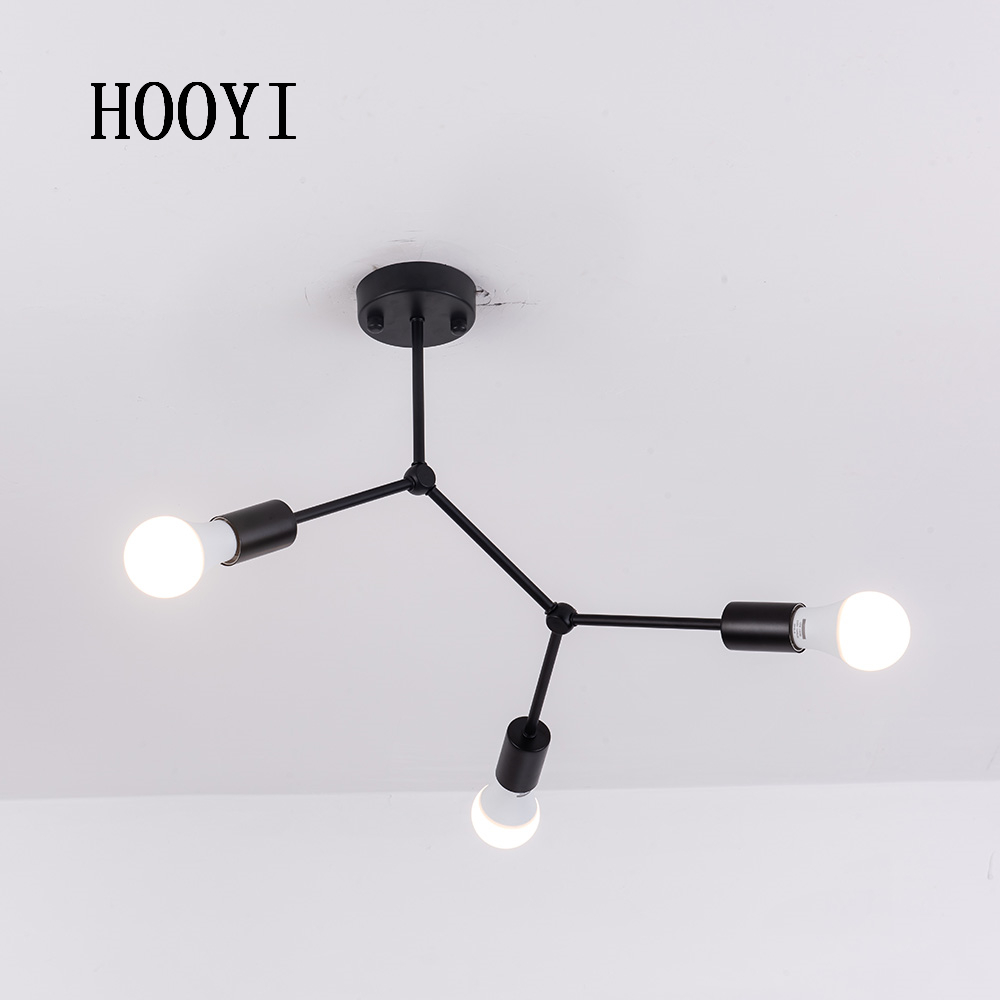HOOYI новый продукт Multi головок потолочный светильник Ретро промышленных Luminaria личность Lamparas для гостиная Plafonnier свет