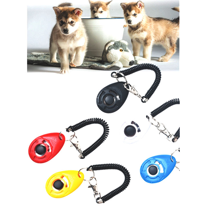 High Quality Dog training whistle with clicker, Plastic Pet Training Clicker Key Chain Adjust Sound Training Clicker