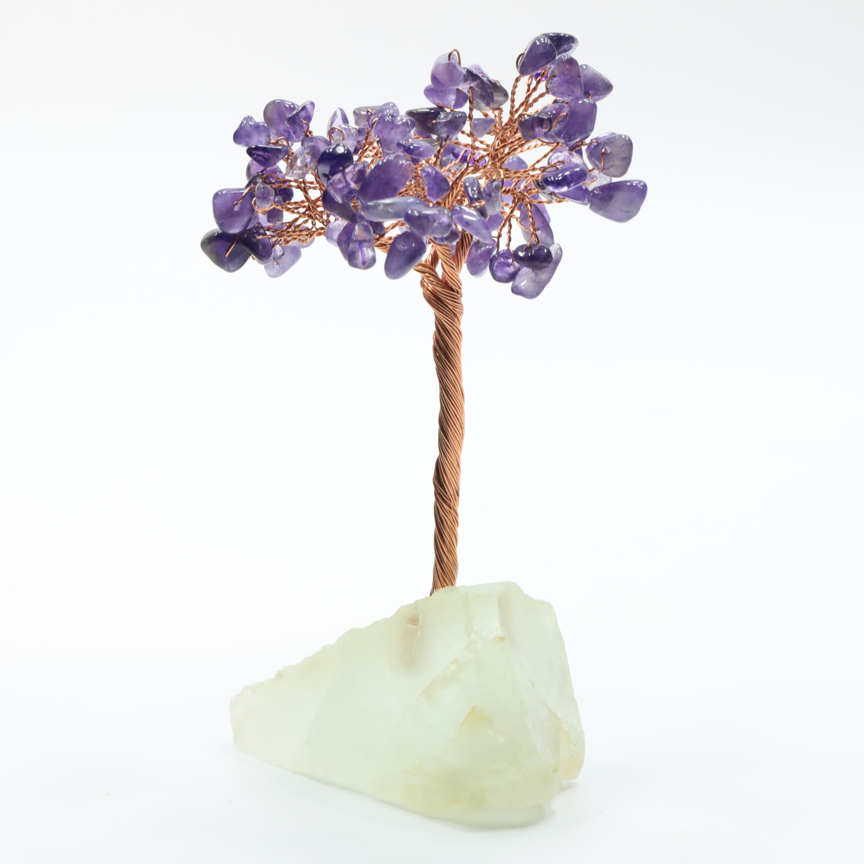 Natural Amethyst Crystal Quartz lucky bonsai Hand craft crystal tree of life