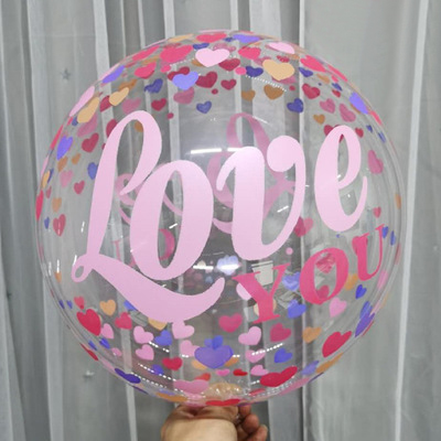 Transparent Inflatable Print Clear Bubble Bobo Balloon Gorgeous 20 inch PVC Stretchable Bubble Balloon Globos Transparentes