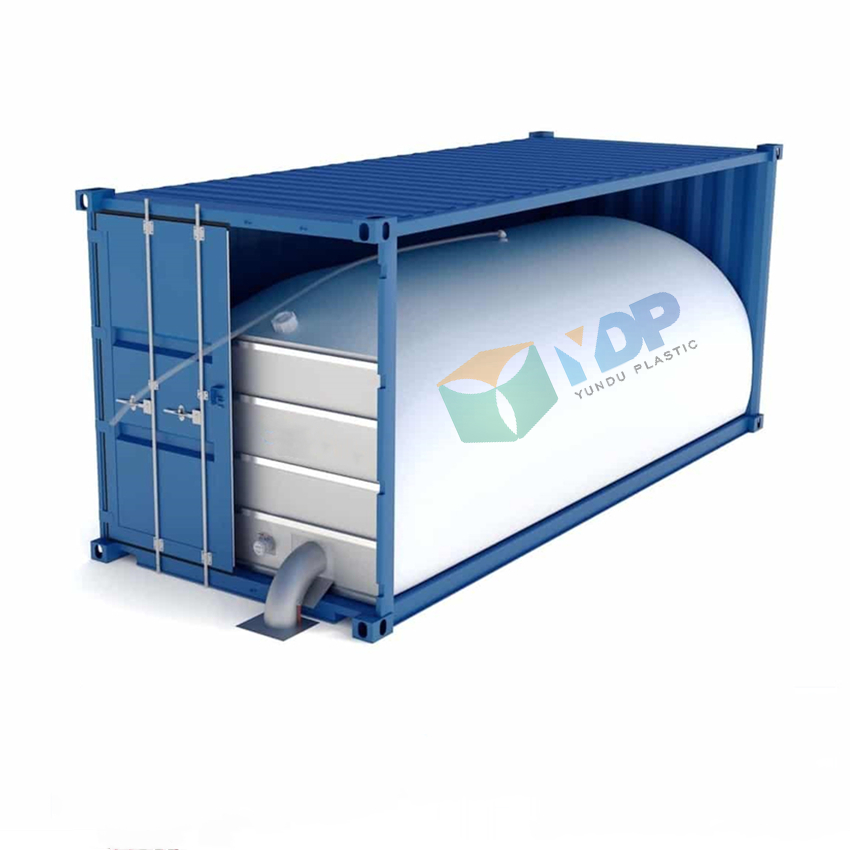 BV and ISO9001 24CBM flexitank price 20000l flexitank truck pe  container of oil latex flexitank