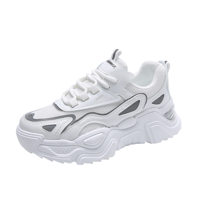 2021 autumn new thick bottom breathable night reflective fashion women's casual sports shoes