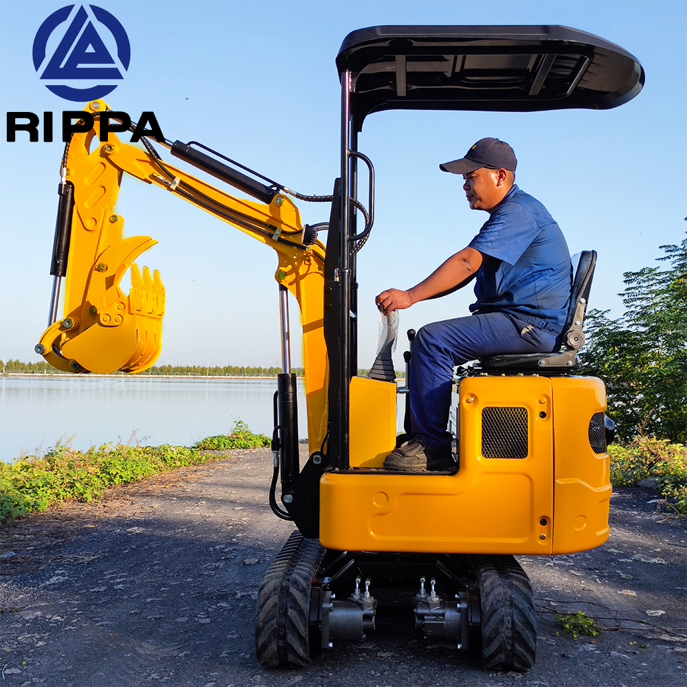Rippa Mini Small Micro Crawler Bagger Digger Excavators Machine 2t 0.8 1.2 1.5 2 Ton 1Ton Mini Excavator