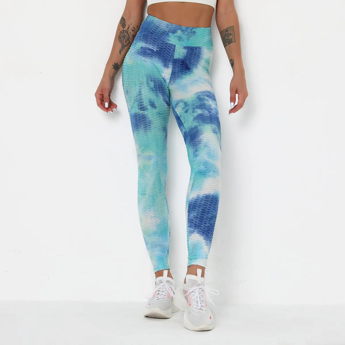 Tie Dye Leggings Ink Painting Tie Dye Yoga Sports Gym Fitness Leggings Women Slim Tight Sexy Pants