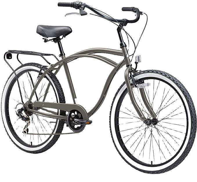 Byond Sports Hot products 26" beach cruiser steel retro bike cruiser beach fat tire bike Men's cruiser bicycle with Rear Rack