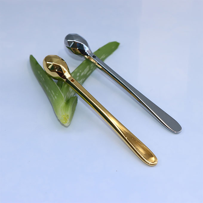 ECO Zinc Alloy Metal Spatula Cosmetic Face Cream Massage Spoon Mini Spatula for Facial Cream