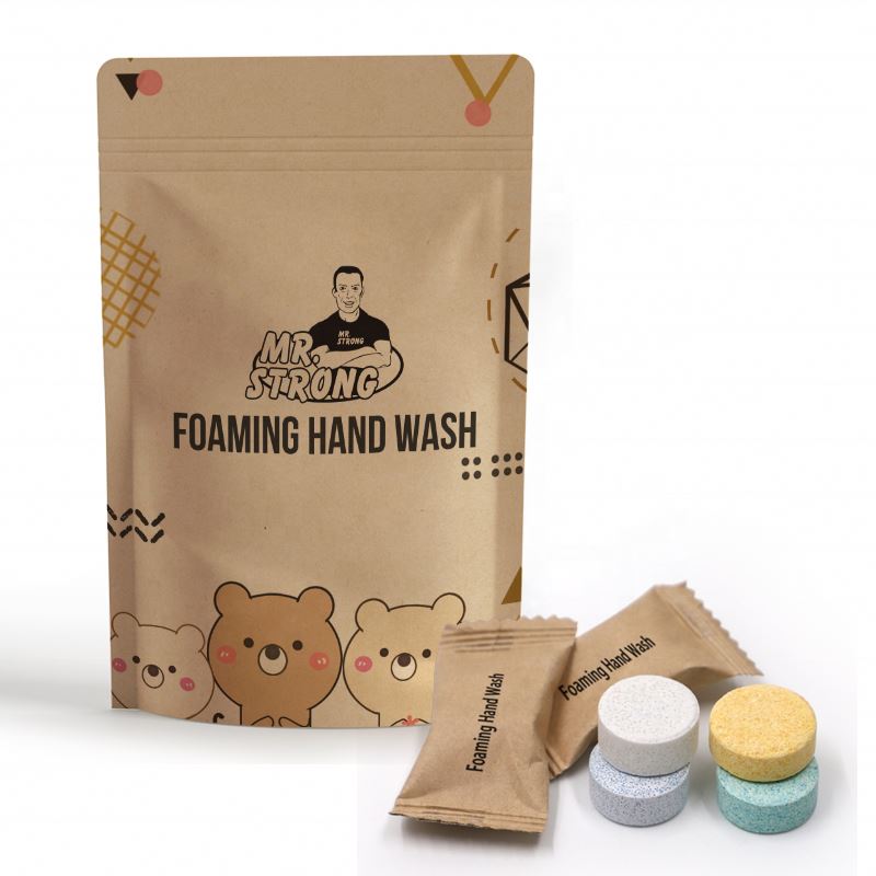 Easy to use foaming hand soap tablet for hand wash