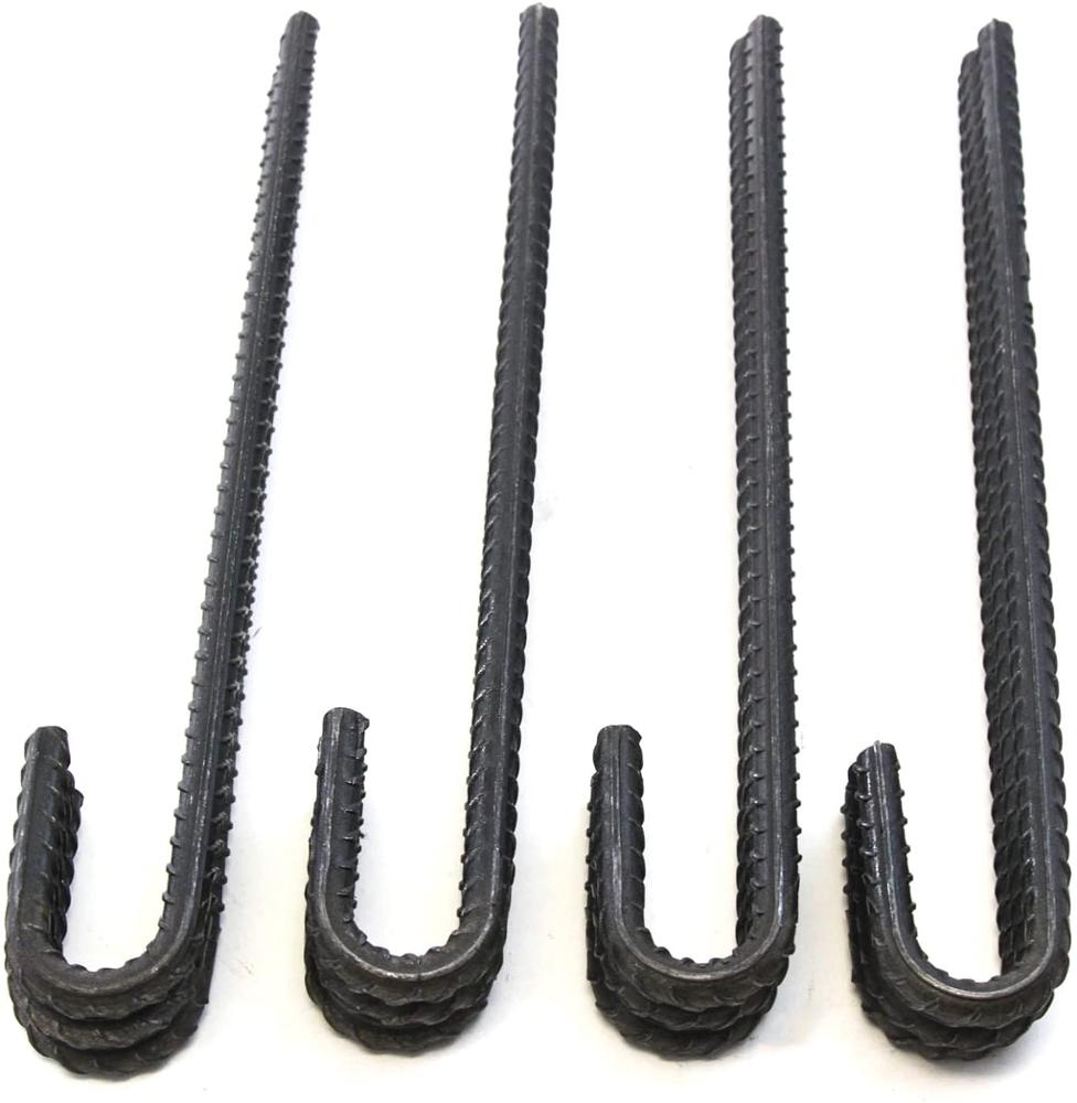 12 дюймов 10pk/коробка оцинкованные карбоновые колья J с крючками арматурные гвозди наземные анкеры стальные J булавки садовые Арбор колышки для polytunnel