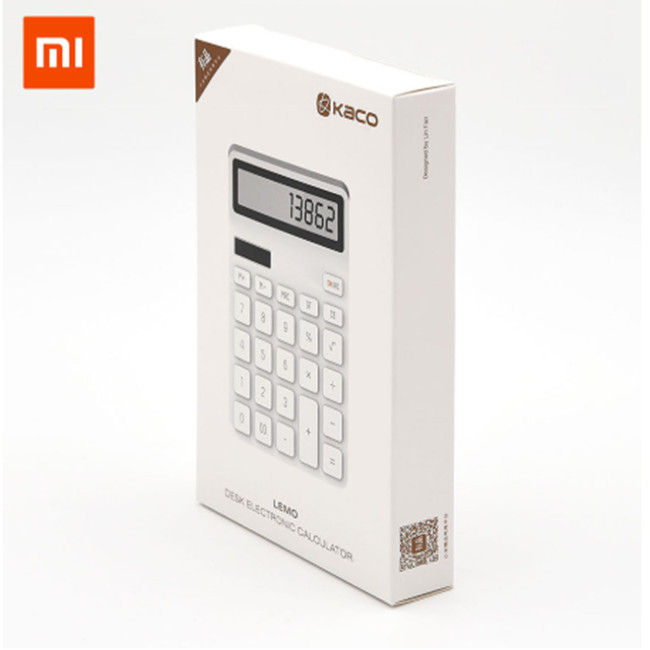 Настольный калькулятор Xiaomi Mijia KACO LEMO, фотоэлектрический двойной дисплей с 12 цифрами, интеллектуальное выключение для школы, офиса 11