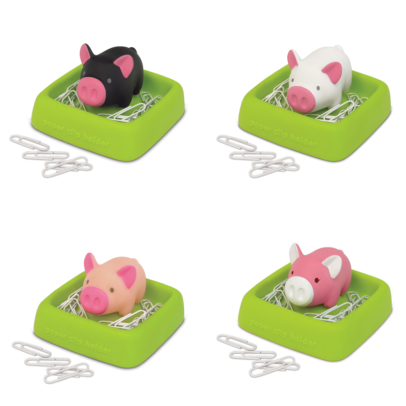 Cute Pig Shaped Paper Clip Holder Customized Magnetic Card Clip Holder