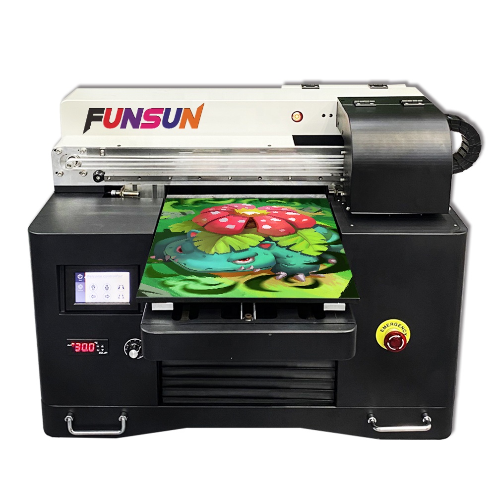 Funsun A3 Размер планшетный стекло дерево металл кожа УФ-принтер для всех плоских и цилиндрических материалов