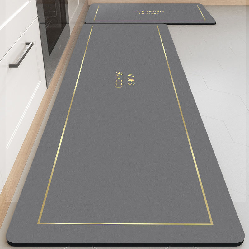 Household Use Bathroom Water Absorbent Rug Set Rubber Door Mats Diatom Mud Floor Mat Kitchen Carpet Anti Slip Diatomite Bath Mat