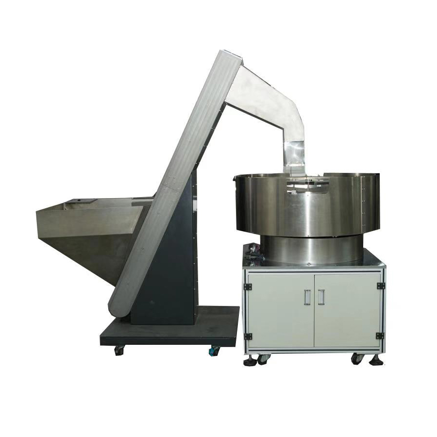Vibratory parts feeder bowl system with conveyor elevator hopper