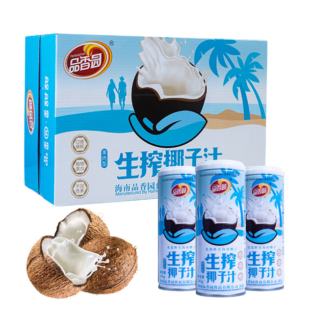 Оптовая продажа с завода hainan, oem haccp, свежий спрессованный натуральный кокосовый Молочный Сок, напиток оптом в консервных банках