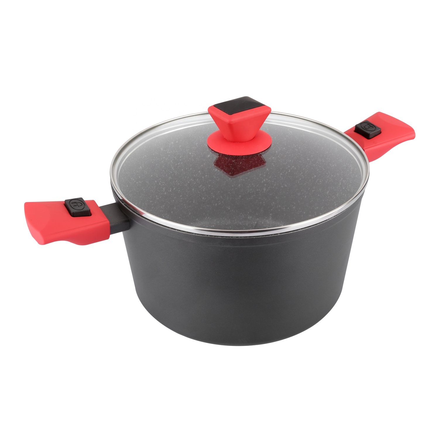 4,5qt кованый алюминиевый мраморный антипригарный Кастрюля со съемной ручкой с Индукционным дном