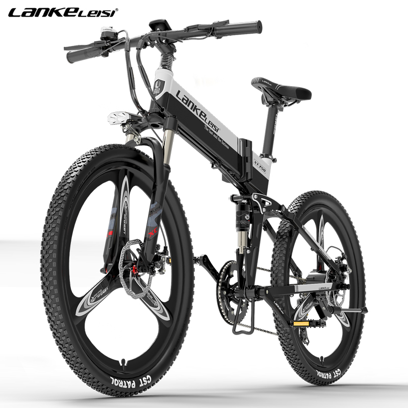 LANKELEISI XT750 26 дюймов горный велосипед 48V400W складной электрический велосипед 14.5AH литий-ионный аккумулятор, срок работы уровня 5 электрический мопед