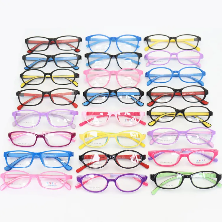 AST009 Ready Stock Cheap Mixed Randomly Assorted Soft TR Optical Frame Kids Children Eye Glasses Eyeglass
