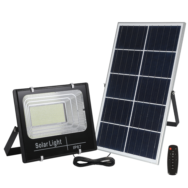 IP65 outdoor 30w 60w 100w 200w ip66 waterproof garden solar powered outdoor led solar flood light with solar panel