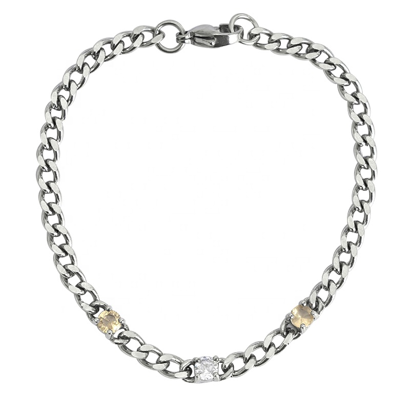 Stainless Steel Bracelets Bangles Cuban Link Chain Multi Width Personalized Jewelry Accessories