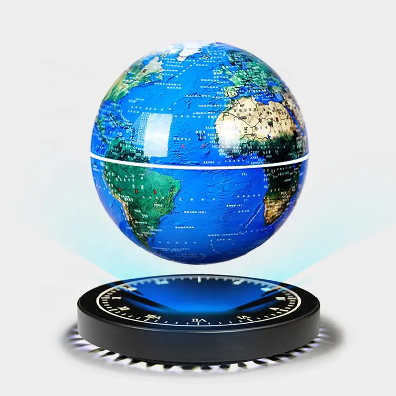 6 Inch Wholesale Factory Outlet Plastic PVC Geography Educational Teaching Magnetic Floating Levitating LED Lighting globe