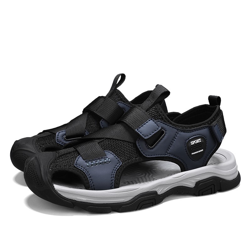 outdoor sandals Massage Shoes leather anti slip Slippers Men Flats hand made beach Shoes